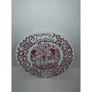 Merry Christmas A Happy Holiday To You Royal Crownford Staffordshire 1996 Plate